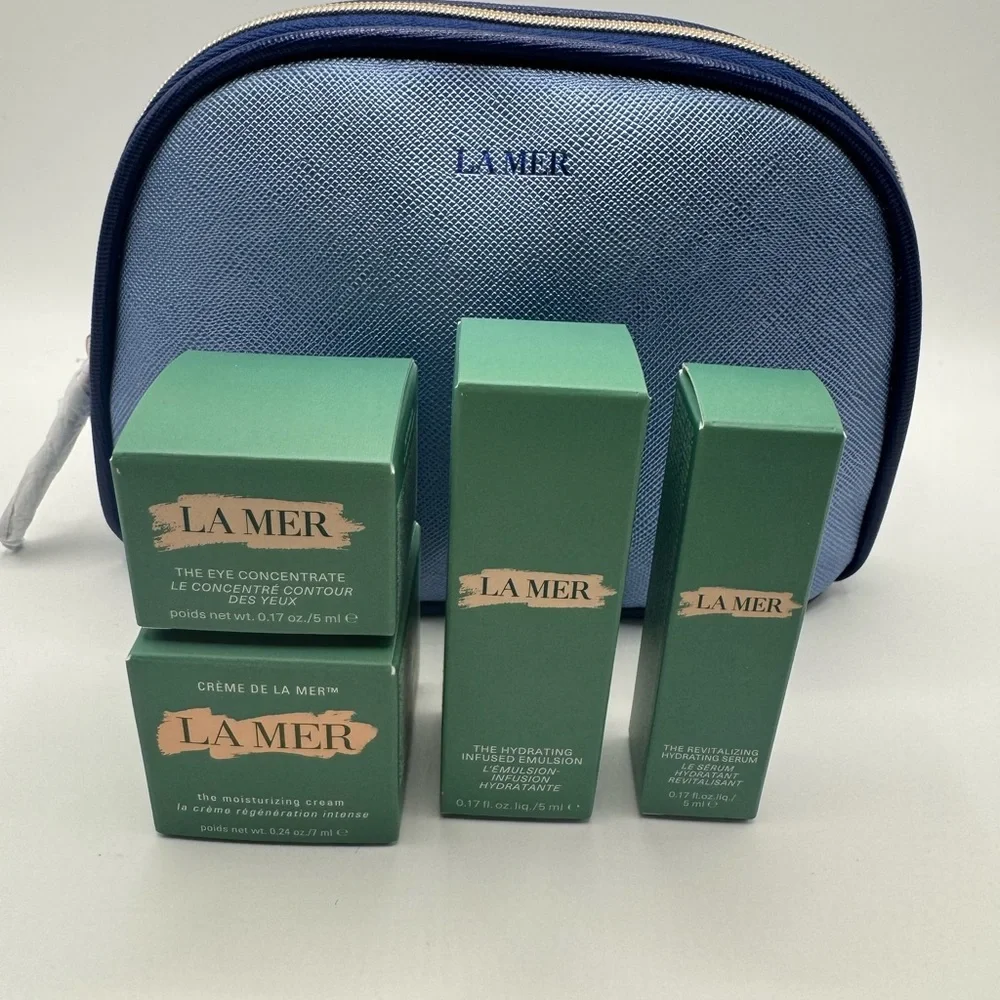 La Mer Skincare Mini Travel Set Bundle With Pouch - Picture 1 of 3